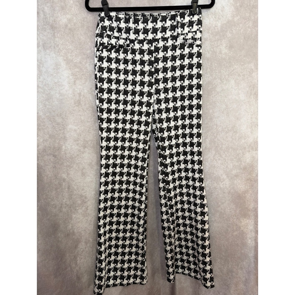 New York & Company Large‎ Houndstooth Flare Leg Pants/Leggings Women's Small